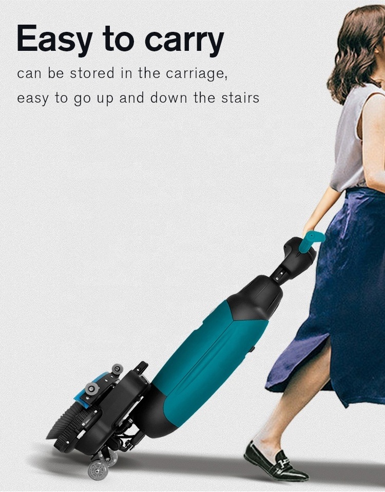 DM430C Flexible And Portable Household Floor Scrubber Office Mini Lithium Batteries Hand Push Floor Scrubber