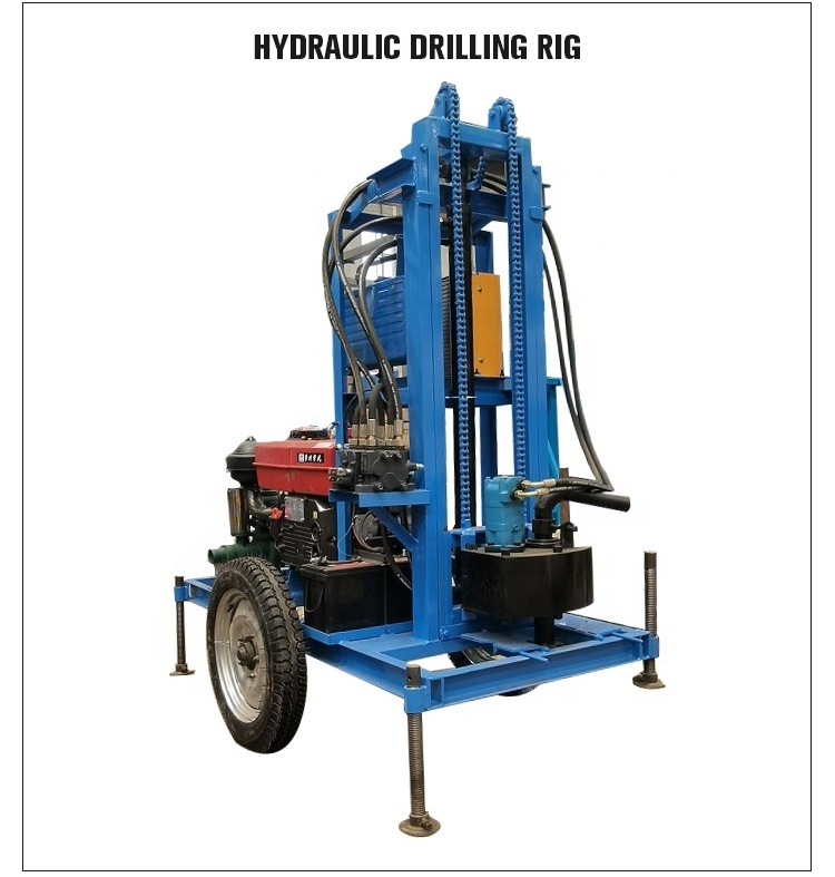 150 Meters Depth Diesel Engine Water Well Drilling Rig Machine Customized Pumps Machine Water Wells Rock Drill Rig 50-300mm