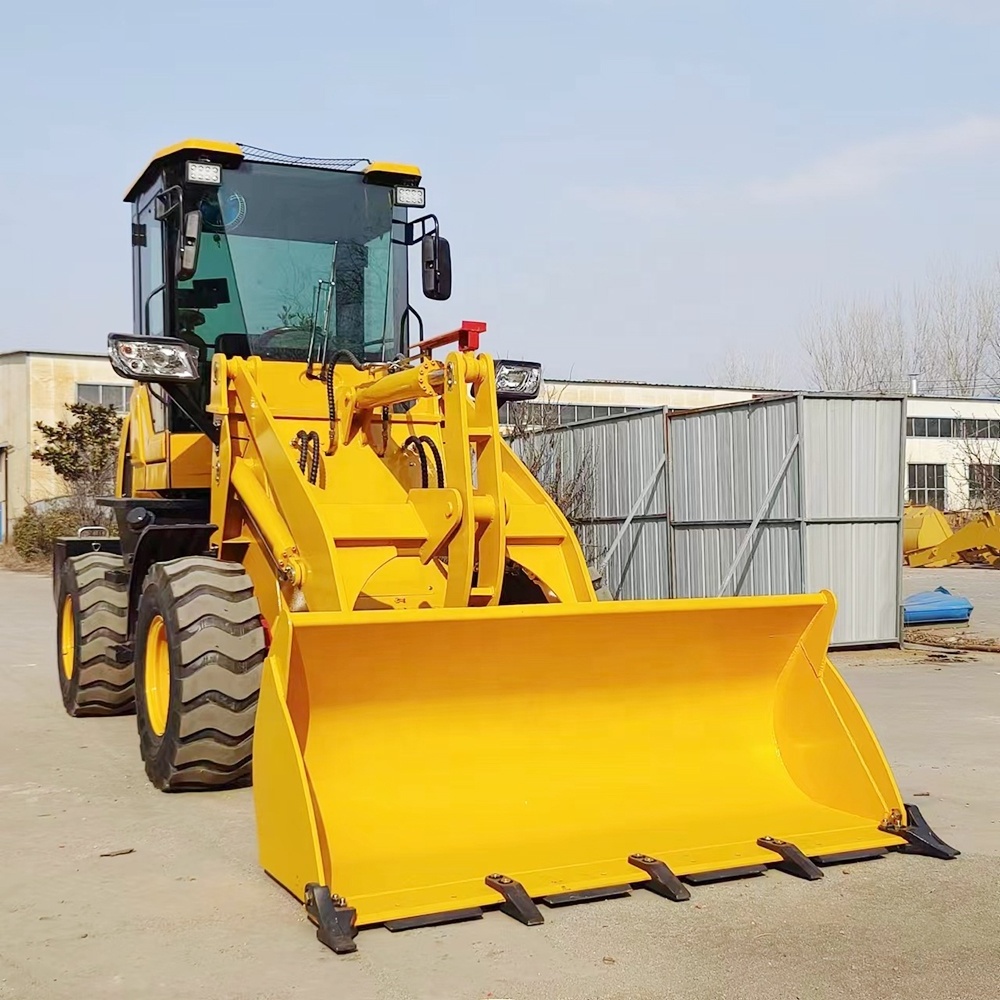 3 Ton Small Wheel Loader With Snow Bucket Blade And Blower