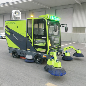 Floor Washing Machine Ride On Battery Electric 48 V Road Sweeper Machine with 240L Garbage bin capacity