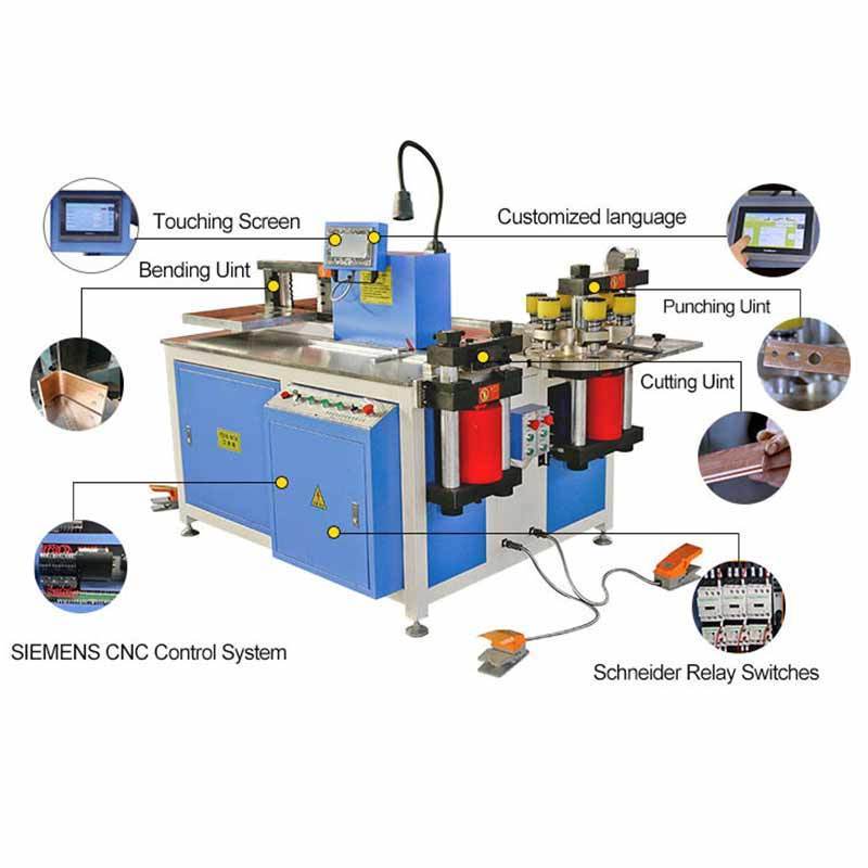 High Quality 3 In 1 Multifunctional Hydraulic Busbar Processing Machine Copper Busbar Cutting Bending Machine Bus bar Machine