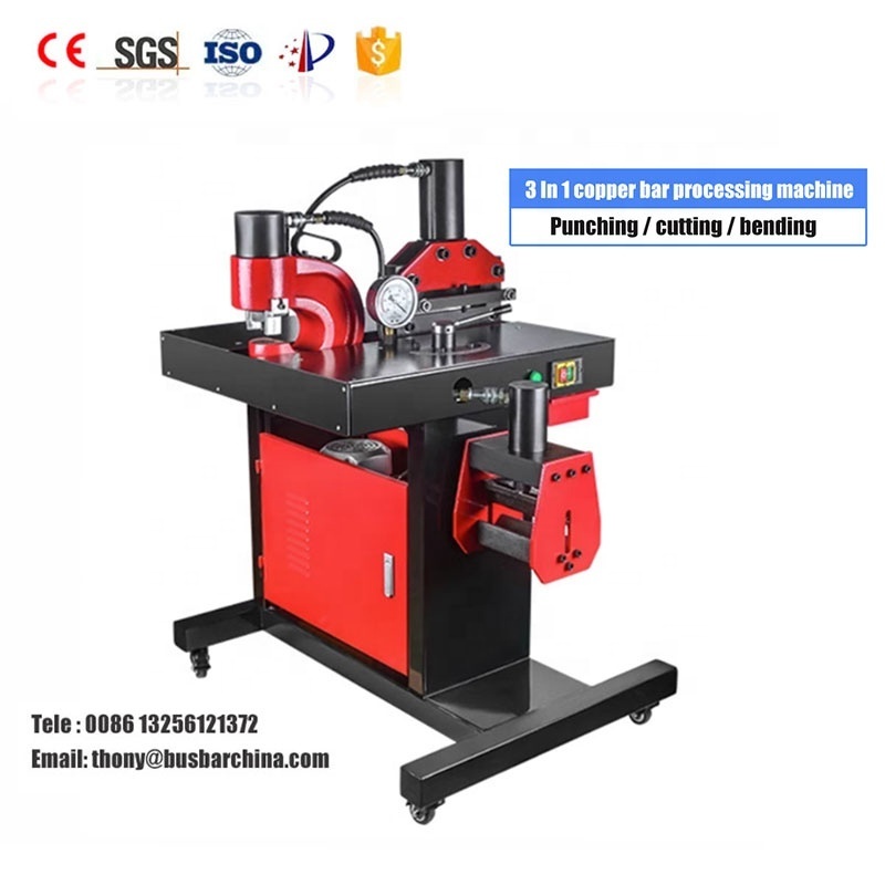 Easy To Use Portable 3 In 1 Bus Bar Machine -70 Bending Cutting Punching Copper Professional Hydraulic Busbar Processing Machine