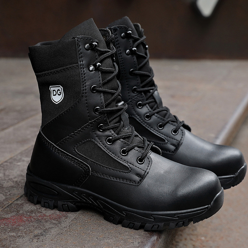 Dinggu Good quality Steel Toe Winter foot protection tactical boots anti-hit anti-piercing combat safety boots for men work boot