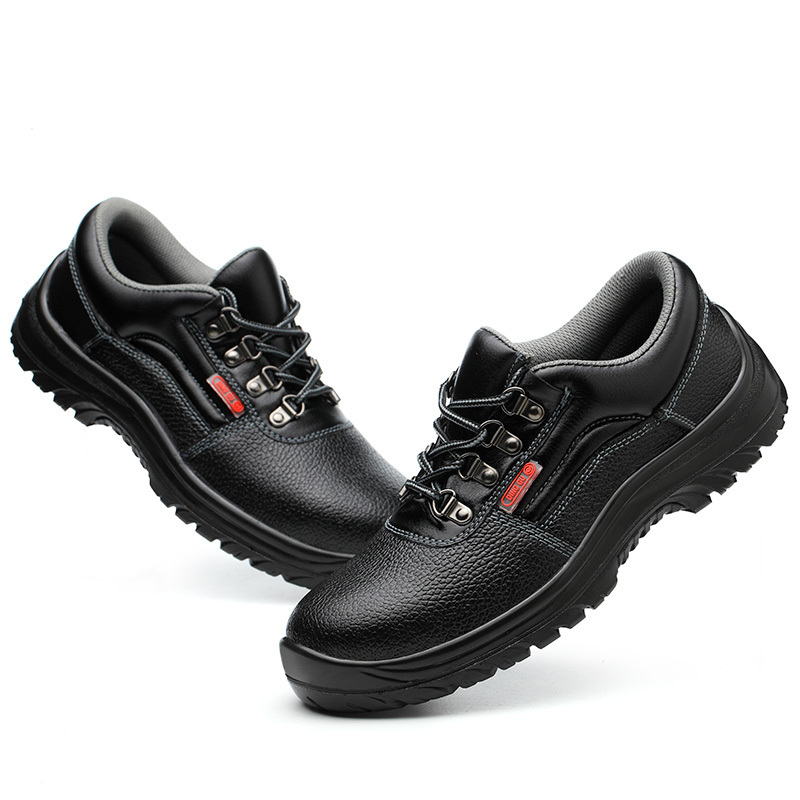 Dinggu low cut construction labor shoes industrial working shoes genuine leather brand safety shoes with steel toe