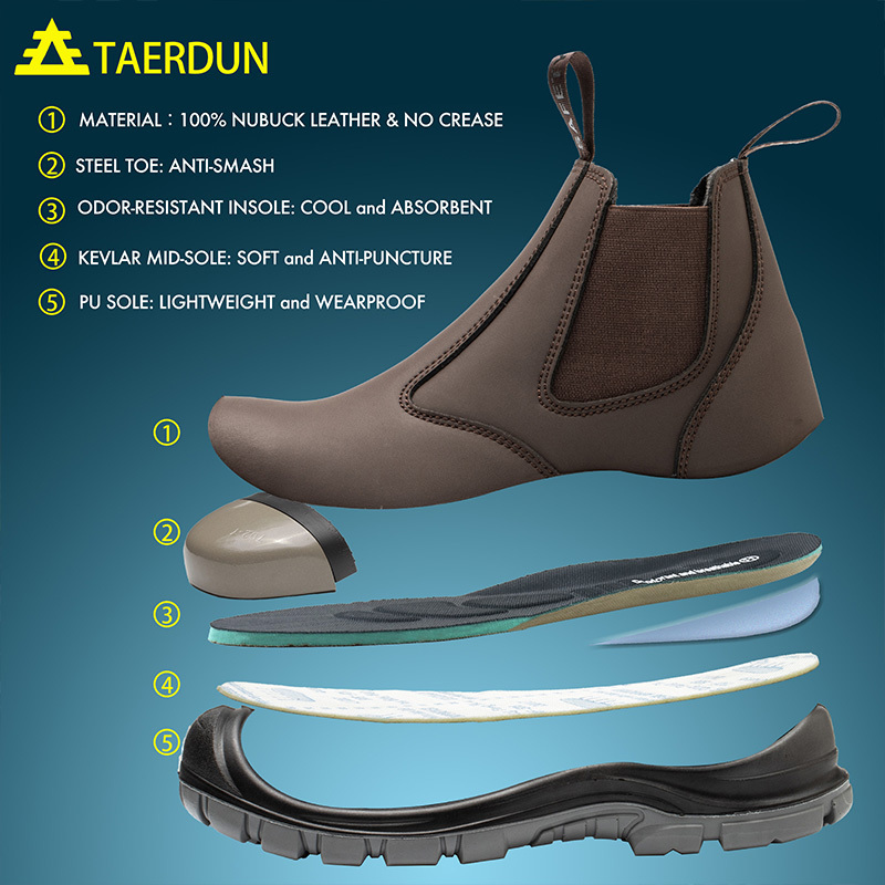 Waterproof Safety boots anti-smashing anti-puncture soft bottom steel head safety shoes for men Industrial work shoes