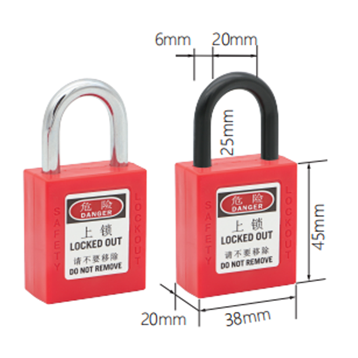 Lock Tag out Devices Security  Shackle Pad locks Loto ABS Body Safety Padlock