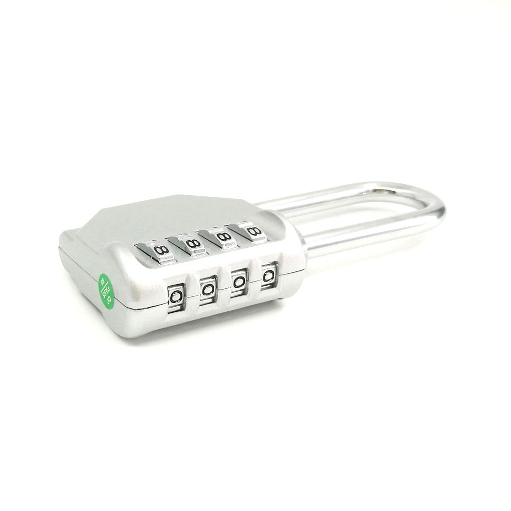 Supply Long Shackle Combination Lock 4 Digit Waterproof Padlock for School Gym Locker Sports Lock