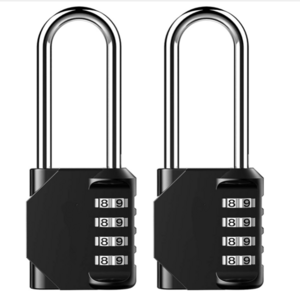 Supply Long Shackle Combination Lock 4 Digit Waterproof Padlock for School Gym Locker Sports Lock