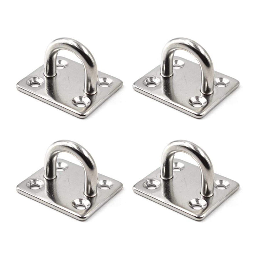 Anchor Mount Great for Yoga Swings Hammocks/Boat Rigging/Marine Deck Hardware 304 Stainless Steel Square Eye plates