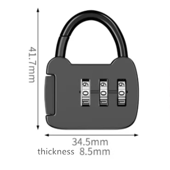 Wholesale Keyless Gym Sport Locker Safety Pad Lock Resettable 3 Digit Combination Password Padlock