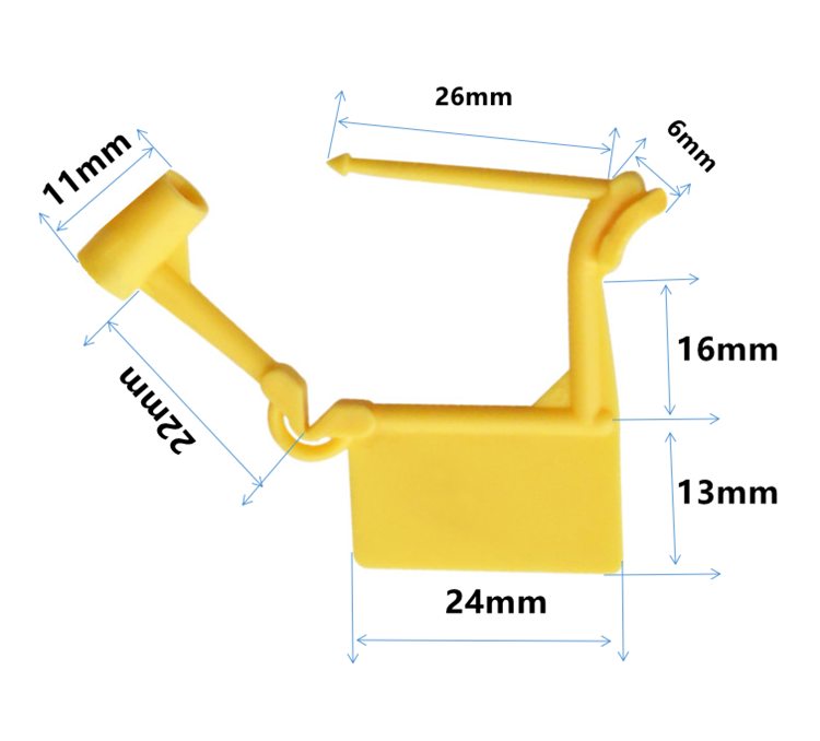 China One time use high Security tamper indicating plastic padlock seal for airlines Numbered Security