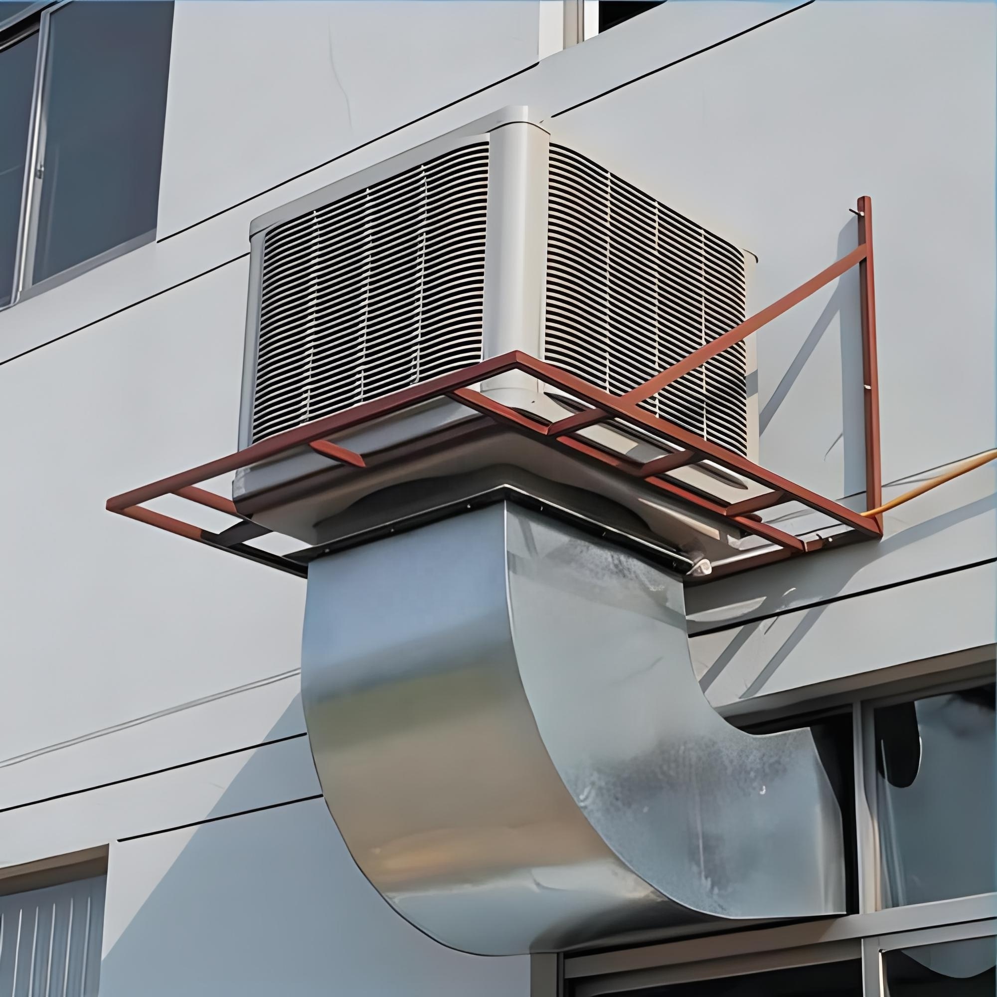 Low price wholesale wet curtain evaporative water air conditioner hot summer exhaust industrial air cooler duct equipment