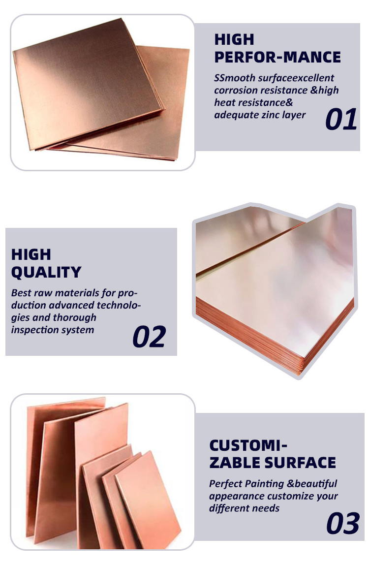 C52150 metal purple red cathode copper sheet 4x8 supplier 99.9% 0.3mm 3mm 5mm 10mm 20mm thickness pure C52150 copper plate