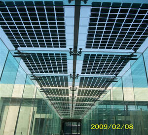 top quality bipv solar panel glass facade for building glass solar panel 220v bipv transparent Customizable bipv solar roof tile