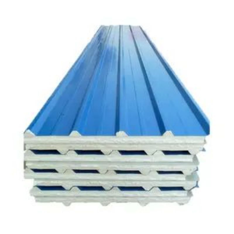 Color Coated Steel Sheets High Heat Resistance Wall Panel Polyurethane Sandwich Panels Light weight Concrete Roof Panels