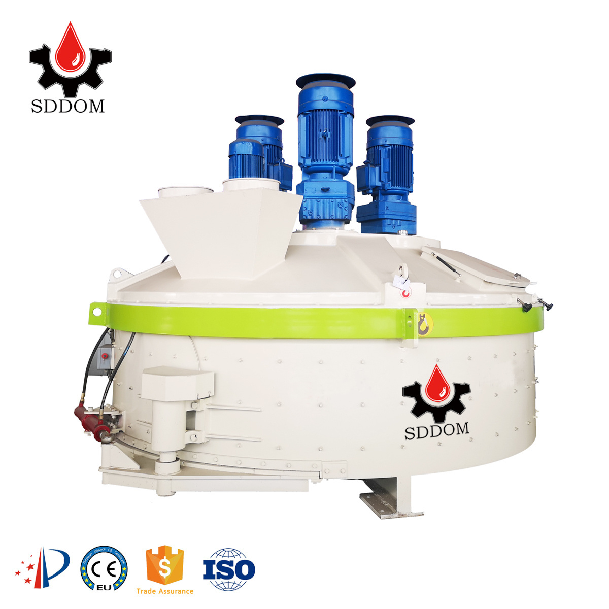 SDDOM  1 yard High Quality  diesel engine MP1500 Planetary   Vertical Shaft mobile concrete mixer with pump