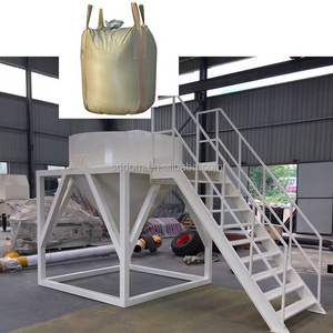 factory customize 1-3m3 cement silo big bag type mini silo for bag cement tonner bag transfer with screw conveyor