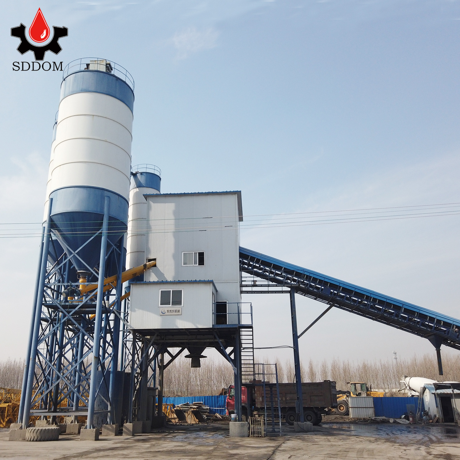 Construction company large capacity 120m3 ready mixed concrete batching plant price for manufacturing plants