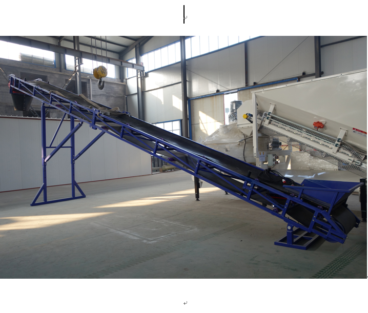 SDDOM flat unloading belt conveyor loading conveyor for concrete batching plant