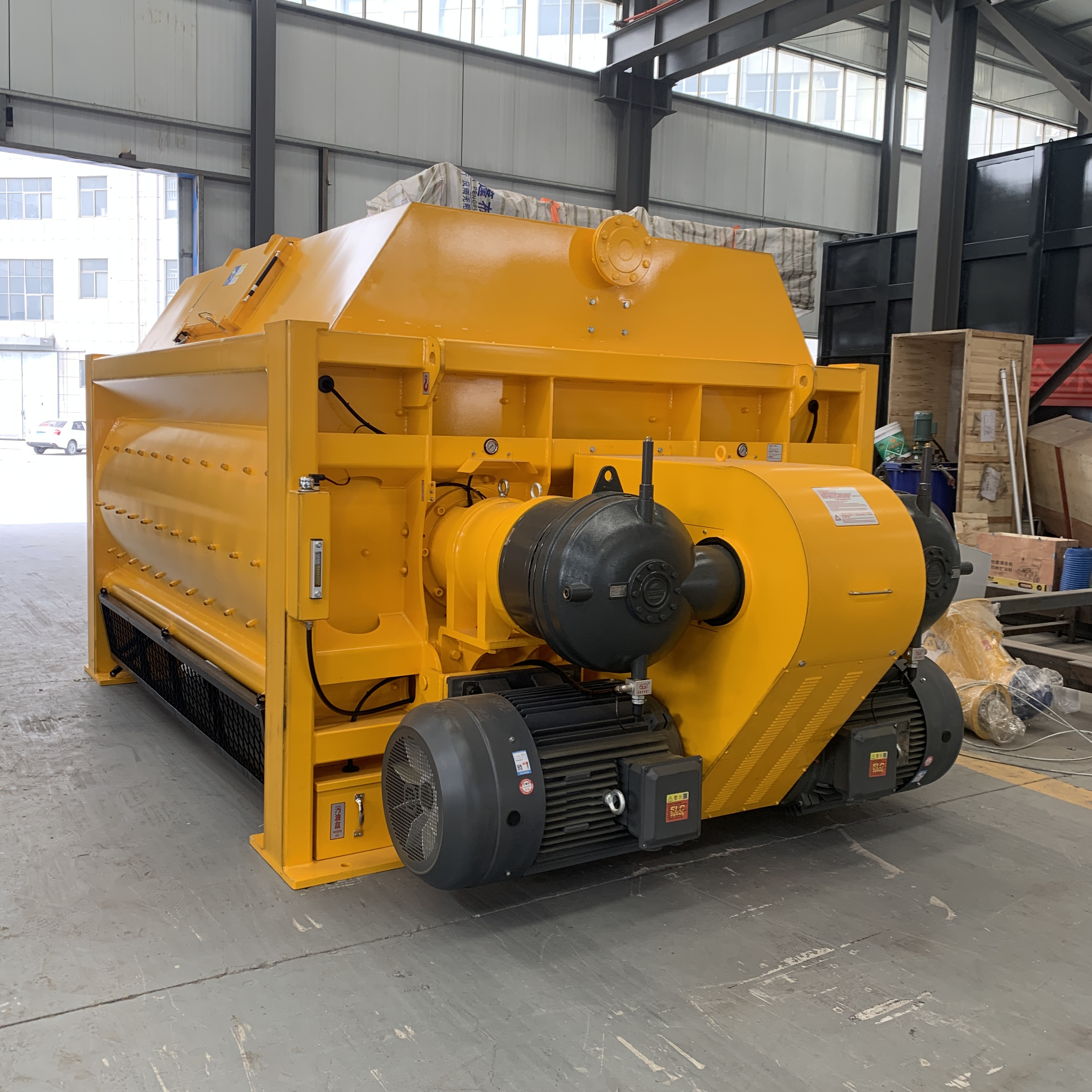 portable concrete mixer Js1250 Twin Shaft Concrete Mixer for Ready Mix Concrete Plant