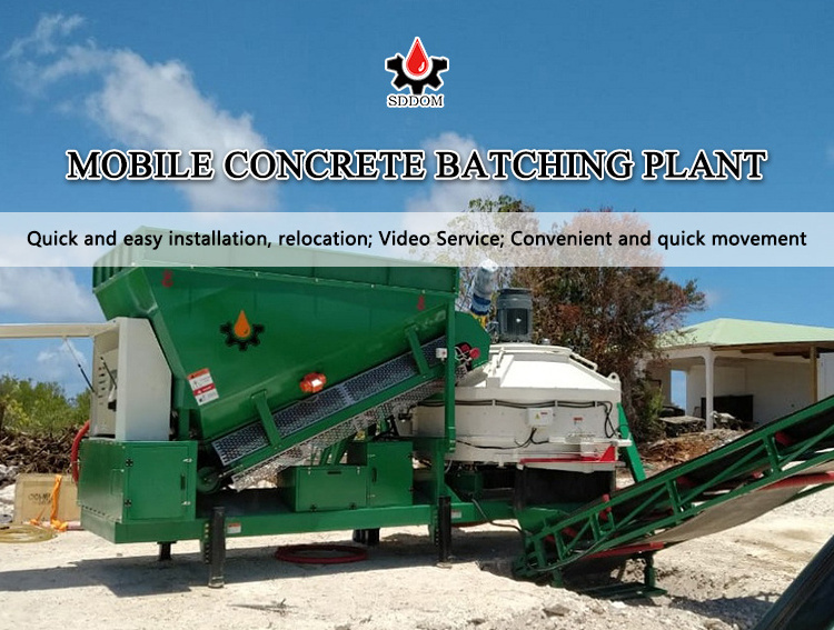 3d house printer concrete construction machinery automatic small mobile concrete batching plant for sale