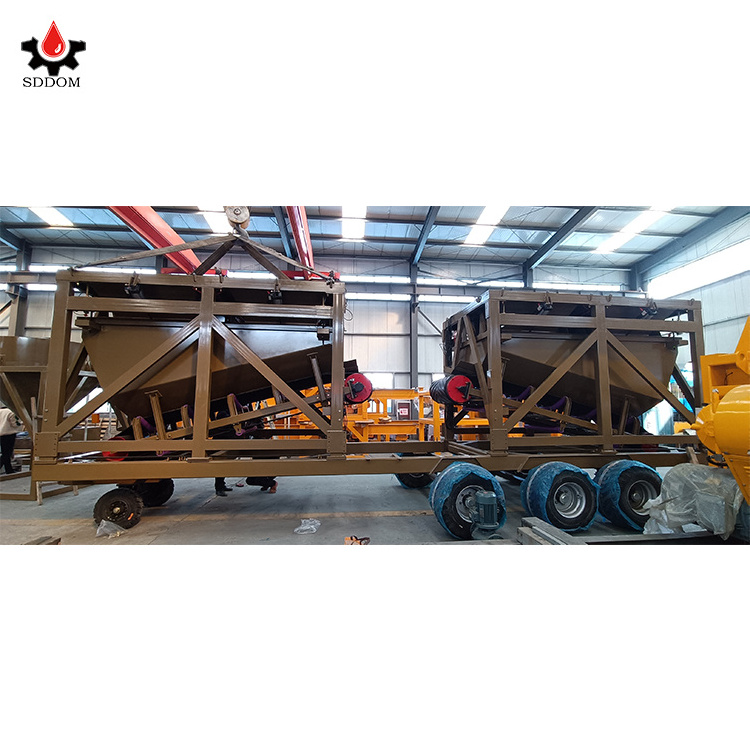 Portable small batching plant Dry Ready Trailer Mixer Ready Mix Mini mobile cement plant Small Dry Concrete Mix plant