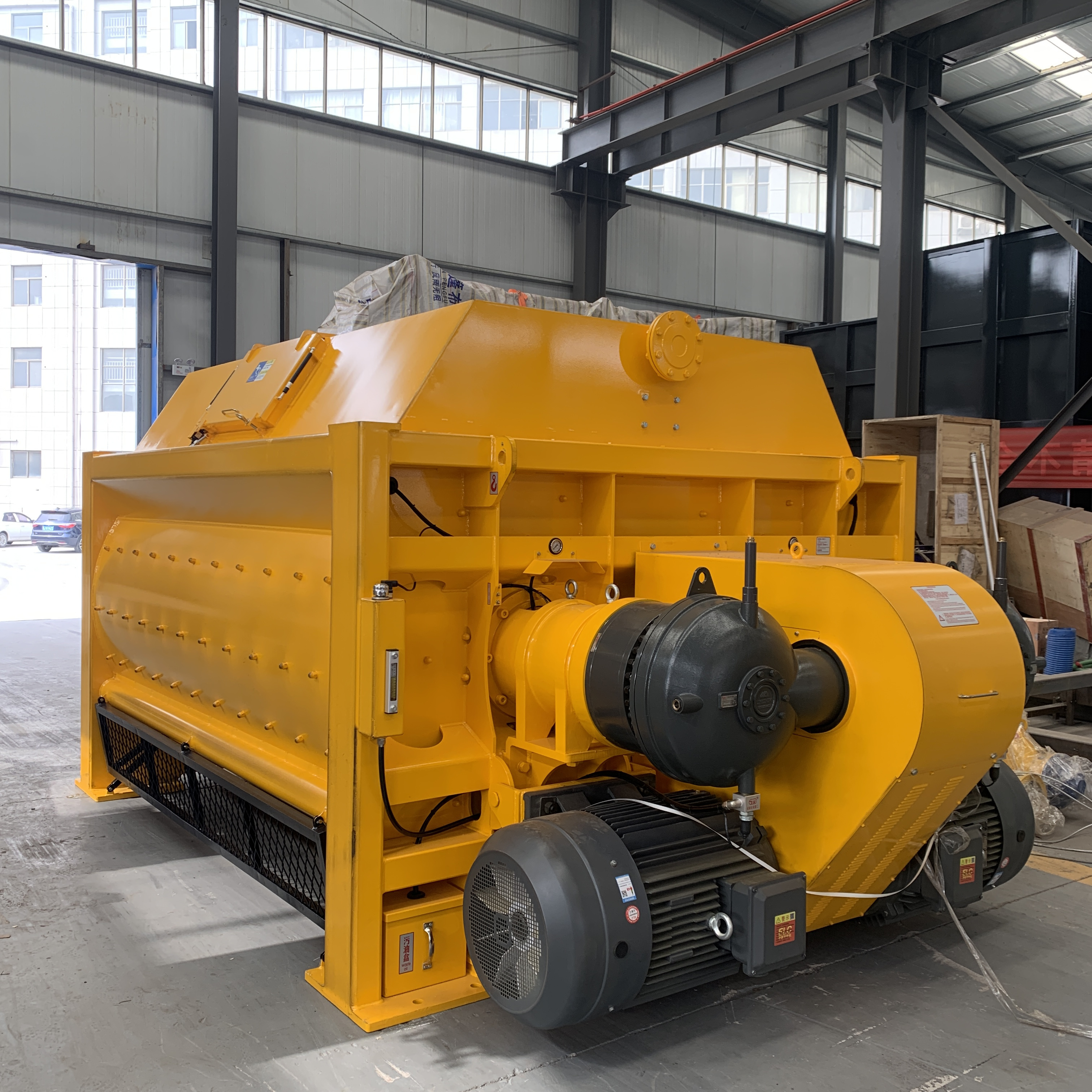 portable concrete mixer Js1250 Twin Shaft Concrete Mixer for Ready Mix Concrete Plant