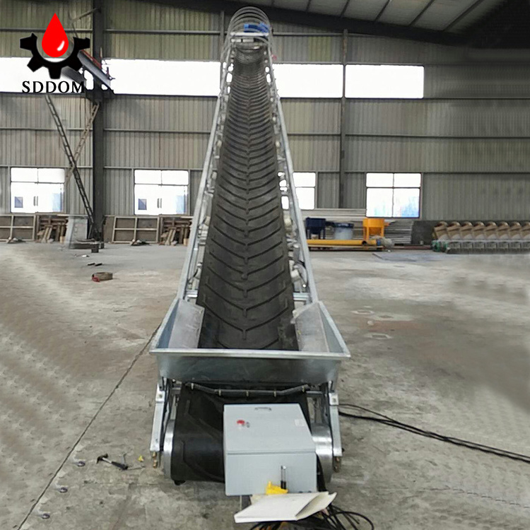 SDDOM flat unloading belt conveyor loading conveyor for concrete batching plant