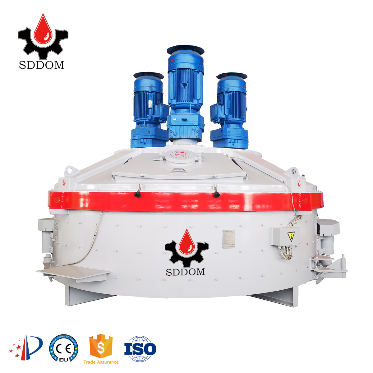 SDDOM  1 yard High Quality  diesel engine MP1500 Planetary   Vertical Shaft mobile concrete mixer with pump