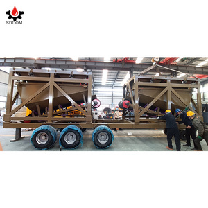 Portable small batching plant Dry Ready Trailer Mixer Ready Mix Mini mobile cement plant Small Dry Concrete Mix plant