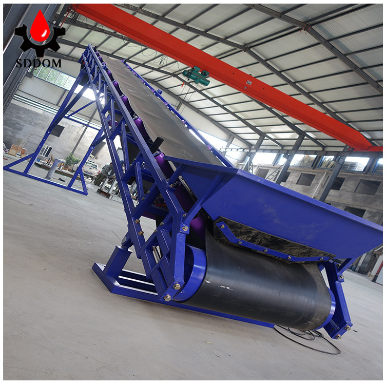 SDDOM flat unloading belt conveyor loading conveyor for concrete batching plant