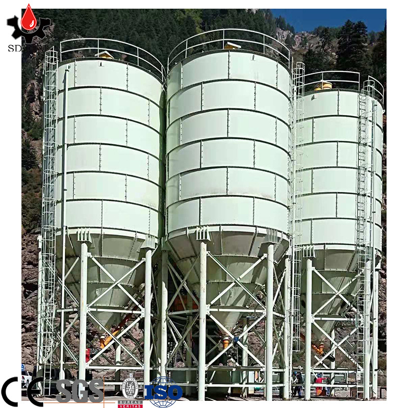 Construction equipment rental cement silo batching plant 100 ton to 3000 ton silo cement steel silo