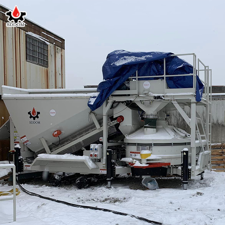 SDDOM mini planta movil de hormigon Concrete Batching Plant mobile batch plant mobile concrete batch plant for sale