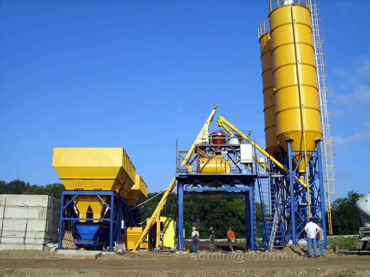 sddom factory price building work station concrete equipment HZS25 bhs mobile small rmc concrete batching plant price