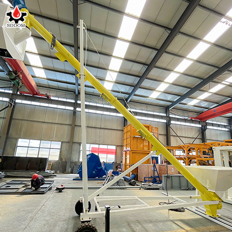 semi automatic stainless steel small tubular auger screw conveyor with hopper