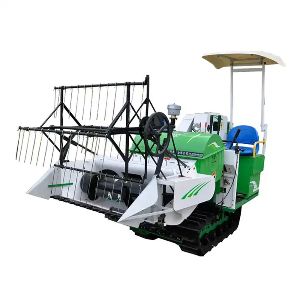 Rice Combine Harvesters Mini Grain Paddy Reaper Cosechadora Moissonneuse Batteuse de Riz Wheat Rice Harvesting Machine