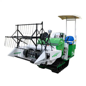 Rice Combine Harvesters Mini Grain Paddy Reaper Cosechadora Moissonneuse Batteuse de Riz Wheat Rice Harvesting Machine