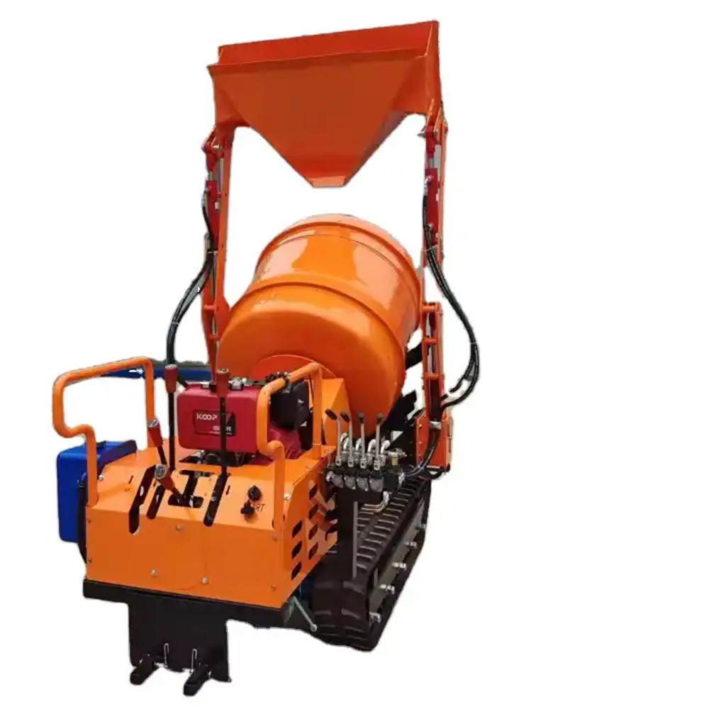 Multifunct Cheap price mini dump truck concrete mixer machine crawler self loading 0.8ton concrete mixer truck for sale