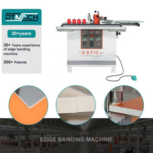 DTMACH F10 curve edge banding machine 4 auxiliary bonding rollers high speed multifunctional manual edge banding machine