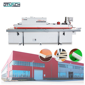 DTMACH F350 automatic edge banding machine cleaning automatic feeding automatic 8 bonding rollers with trimming