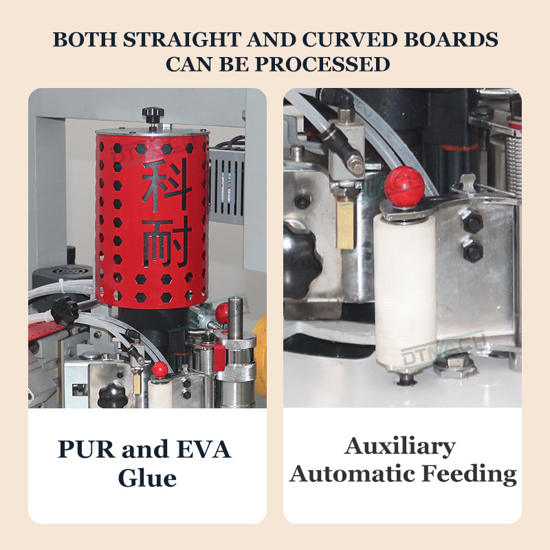 automatic heavy duty curve edge banding machine machine round and straight wood curve swing arm