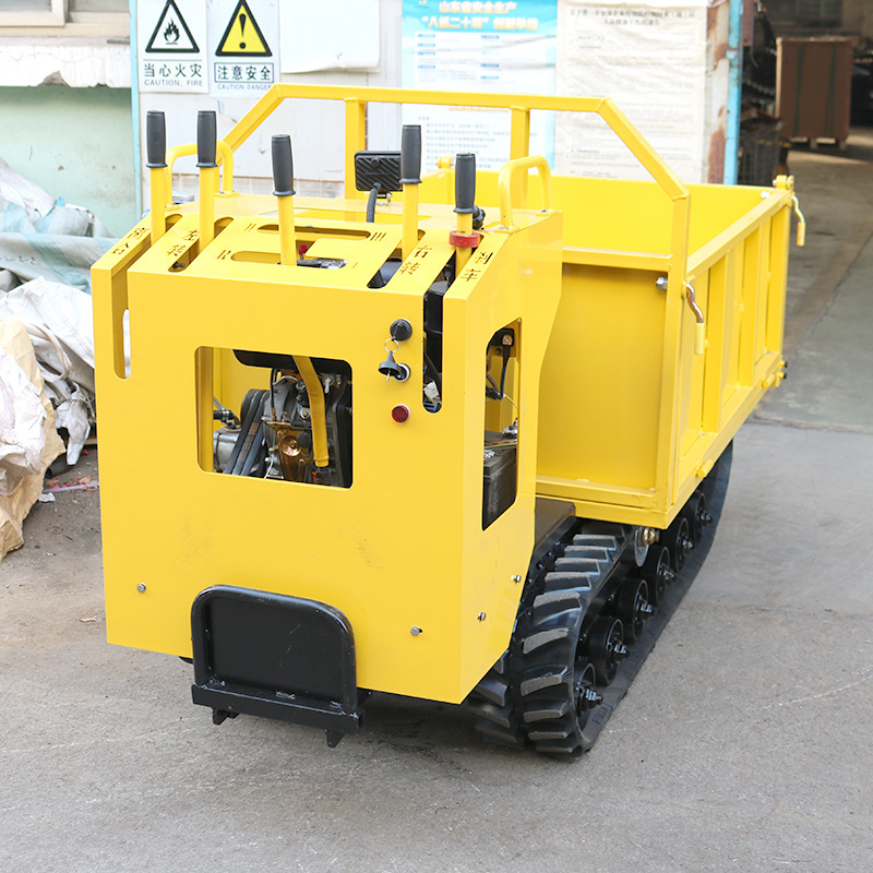 1500 kg load Mini Crawler Transport Cart atv Electric Start Mini Dump Truck