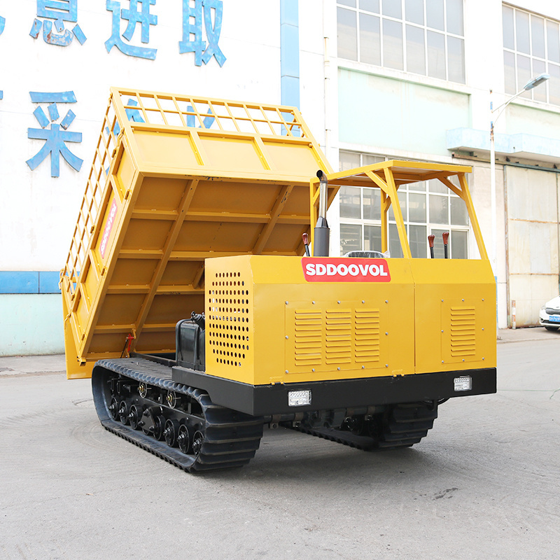 Small Crawler Dumper Trucks For Garden Farm Mini diesel Crawler Track Carrier 5 ton rated load dumper