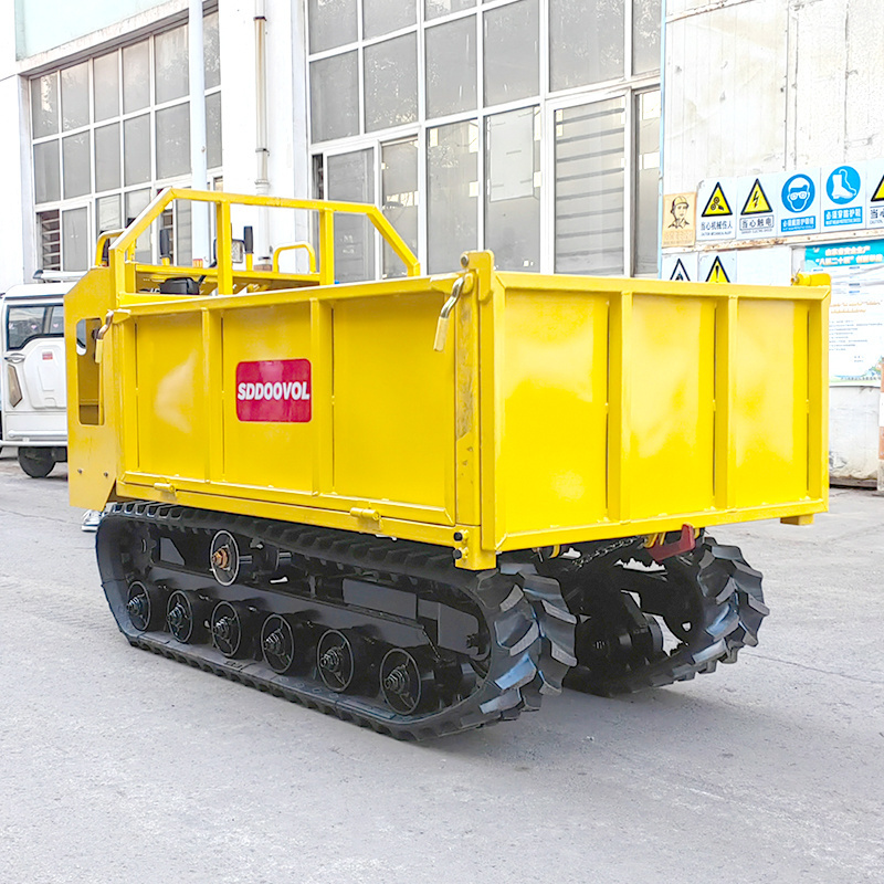 1500 kg load Mini Crawler Transport Cart atv Electric Start Mini Dump Truck