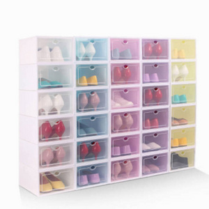 Transparent Plastic  Rack Foldable  Rack Plastic   for School  clear shoe box custom shoes Shoe Box Rack