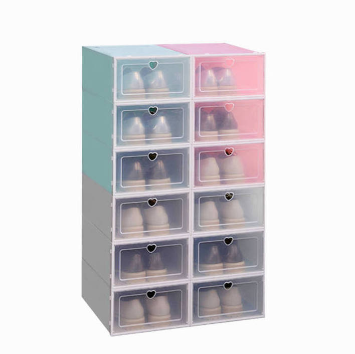 Transparent Plastic  Rack Foldable  Rack Plastic   for School  clear shoe box custom shoes Shoe Box Rack