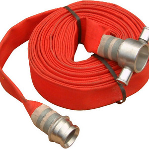 Chinese Supplier Rubber Covered Hose 12 Inch Red Fire Hoses PVC Lining Collapsible Water Layflat Fire Hose