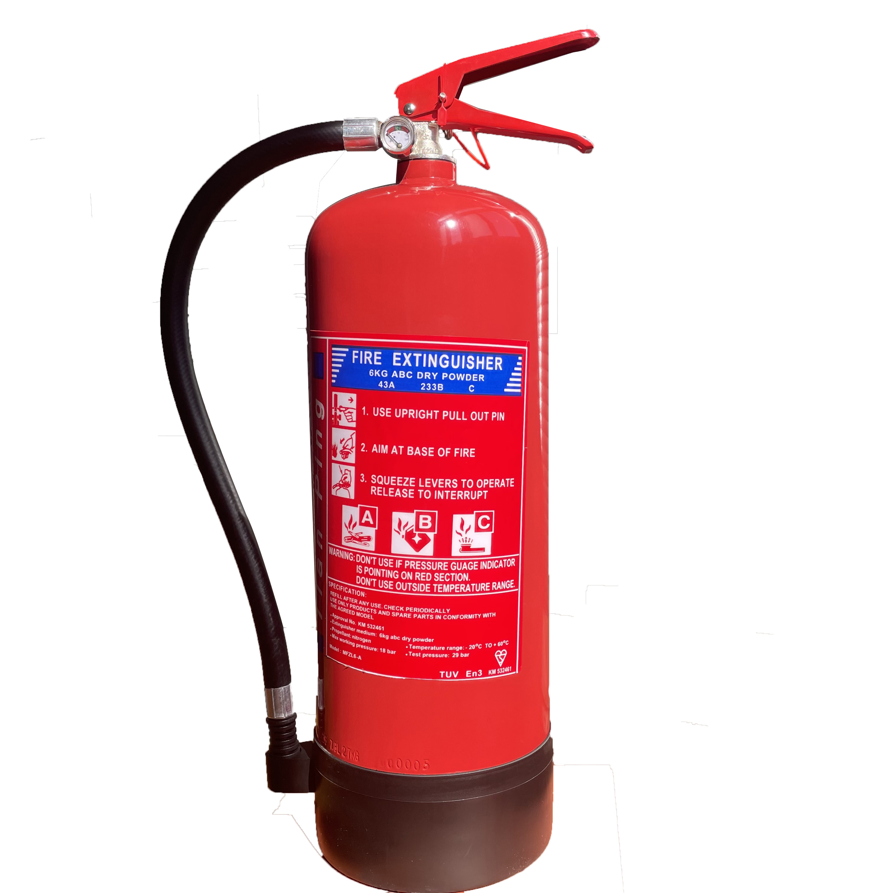 Factory sale Safety Product Stainless 1kg 2kg 4kg 6kg 9 Kg Steel ABC 40% BC 20% Dry Powder  Fire Extinguisher