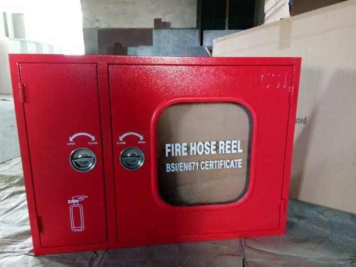 High quality 80*80*25cm Fire Resistant  cabinet Fire Hose Reel Box Cabinet  for fire fighting