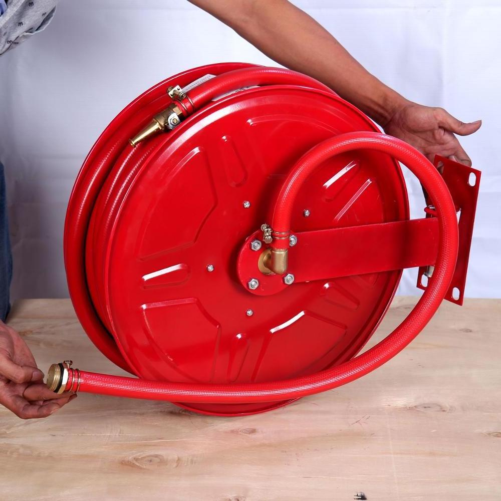 Manufacturer 2024 New One Inch Manual Flexible High Pressure Red Fire Hose Reel New Generation Firefighting Equipment Accessory